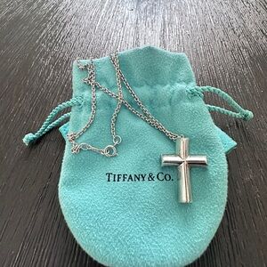 Tiffany & Co. Sterling Silver Cross Pendant and Necklace - Paloma Picasso